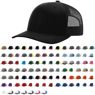 Richardson 112 Trucker Hat Snapback 2-Tone Hat Meshback Hat Trucker Cap - OSFM • $10.99