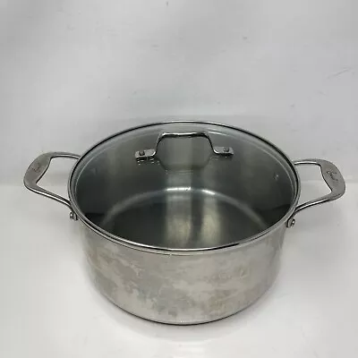 Emeril 6Qt Quart Stock Pot Copper Core Stainless Steel With Clear Lid  • $21