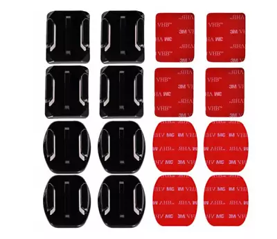 Adhesive Mounts For GoPro 7 6 5 4 3 Curved Flat Mounts 3M Sticky Pads  • $7.49