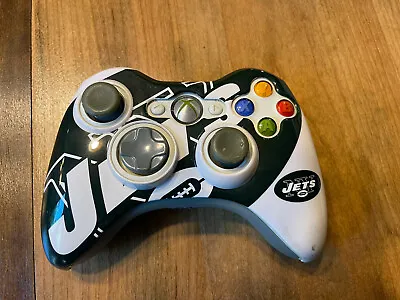 $12.99 • Buy Microsoft Xbox 360 Wireless Controller White Model WC01 With NY Jets Skin