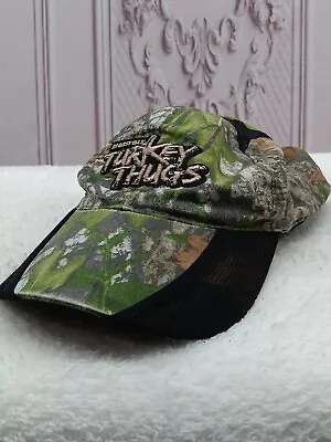 Mossy Oak Turkey Thugs Hat Lightweight Stretch Adjustable Signatures Cap Camo EC • $12.95