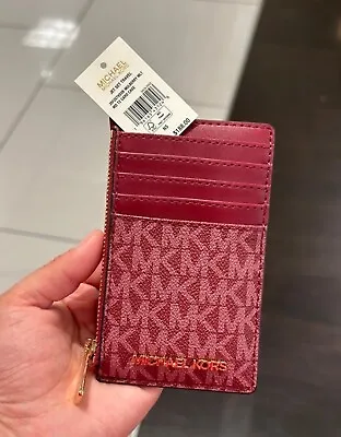 Michael Kors Jet Set Travel Medium Top Zip Card Case NWT • $49.95