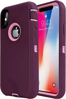 Purple IPhone X / XS Tradies Military Defender Heavy Duty Case • $24.95