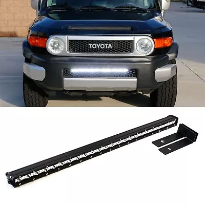 72W 25  LED Light Bar W/ Lower Bumper Brackets Wirings For 2007-2014 FJ Cruiser • $80.99