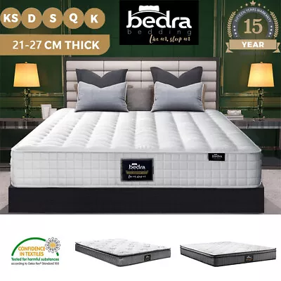 $149.90 • Buy Bedra Mattress Queen Double King Single Medium Firm EuroTop Bed Spring Latex AU