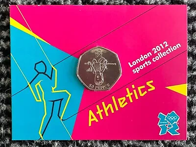 Olympics London 2012 - ATHLETICS - Royal Mint 50p Coin - Carded • £5.99