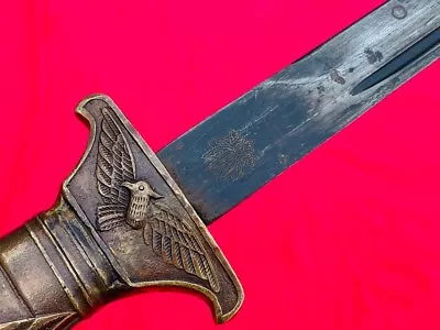 Vintage Sword Signed Blade Japan Short Military Ninja Airman Dagger Eagle Knives • $124