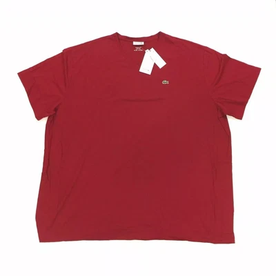 $29.99 • Buy NEW Lacoste V-Neck Pima Cotton Short Sleeve Mens T Shirt Big & Tall Red Sz 5XLB