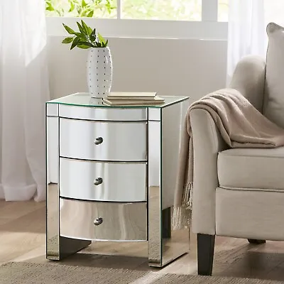 Jacinda Mirrored Accent 3-Drawer Nightstand • $280.84