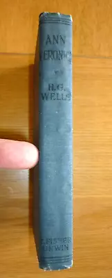 H G Wells Ann Veronica. Fisher Unwin 1916. Blue Cloth Shilling Novel 10th Impr • $12.45