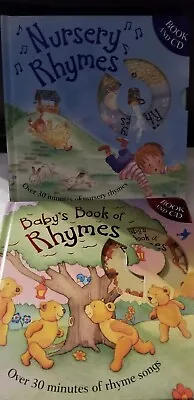 Baby's Book Of Rhymes And Nursery Rhymes (2 Books) With CDs • $7.50