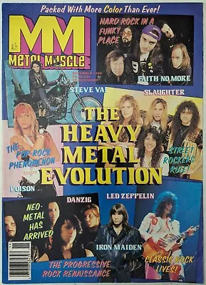 Faces Rocks Metal Muscle Magazine November 1990 Faith No More KISS Queensryche • $32.77