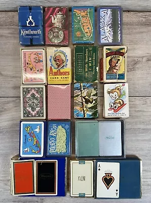 Vintage Playing Cards And Card Games Mixed Deck Lot Most Complete Wayne States • $0.87