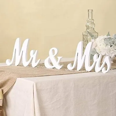 Mr And Mrs Signs Wedding Sweetheart Table Decorations Wooden • $15