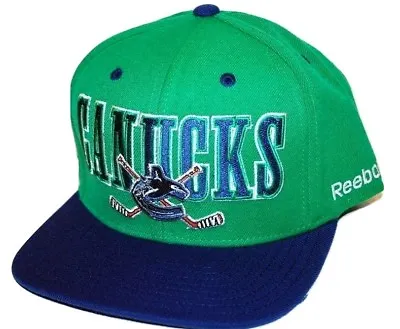 Vancouver Canucks Reebok NHL Cross Stick Logo Snapback Hockey Cap Hat OSFM • $21.95