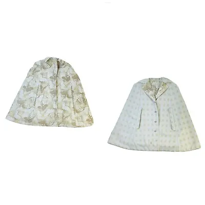 VTG 60s Women's One Size Knit Reversible Printed Poncho Cape Coat Disco Mod • $48.94