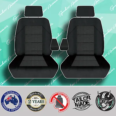For Captains Chair With Arm Rests Black Jacquard Tailor Made Car Seat Covers • $169
