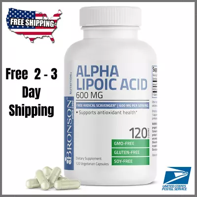 Alpha Lipoic Acid 600Mg With Magnesium R 600Mg Per Serving 120 Veggie Capsul US • $27.98