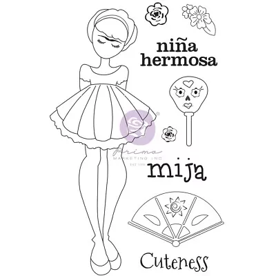 Prima Marketing Julie Nutting Mixed Media Cling Rubber Stamp-Mija • $7.99