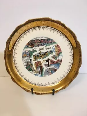 1960s  Vtg. Grand Canyon State Collectible Souvenir Plate 10” Wide Gold Trim • $25
