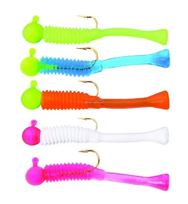 Cubby Shadow Mini Mite Fishing Jig In A Tube W/Mustad Hook Assorted 5 Pack 5000 • $14.30