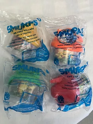 SMURFS The Lost Village 4x McDonalds Happy Meal Toys SEALED • $9.99