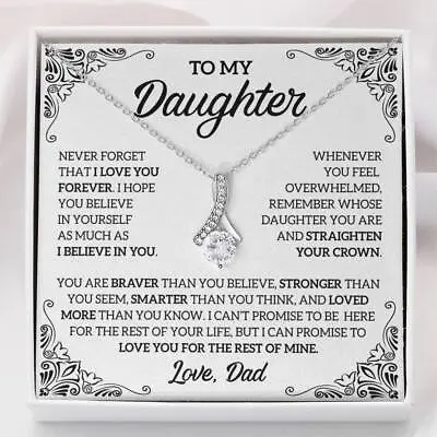 To My Daughter Daughter Gift Daughter Necklace Alluring Love Necklace • $44.99