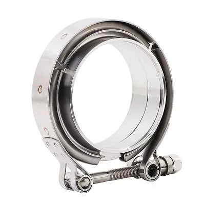 Lencool Racing 2.75  Inch V Band Clamp With Flange Male Female Stainless Steel • $21.99