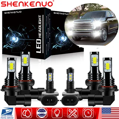 For Chevrolet S10 2000-2004 LED Headlight Fog Lights Bulbs Kit 9005 9006 881 • $32.79