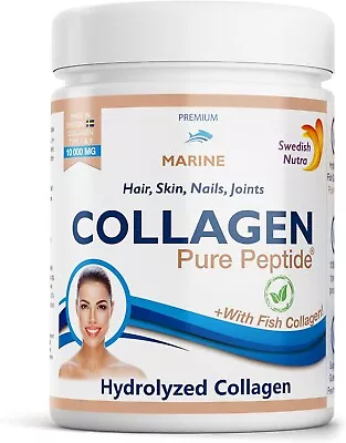 Swedish Nutra Powder Marine Collagen 30 Day Supply Minimize Wrinkle Pack Of 300g • £17.99