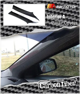 Carbon Fibre Interior Front A Pillar Covers Fits Mitsubishi Evolution X EVO 10 • $399.99