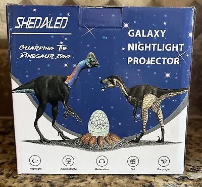 Dinosaur Egg LED Galaxy Projector Light White Noise Bluetooth Speaker Night Lamp • $34.99