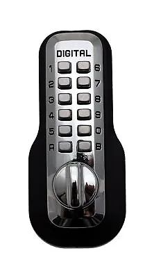 Digital Door Lock M210 Mechanical Keyless Deadbolt Bright Chrome • $184.04