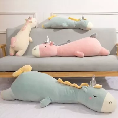 SUPER-GIANT PLUSHIE UNICORN Jumbo Sleeping Cuddly Body-Pillow (3 LARGE SIZES :) • £34.99