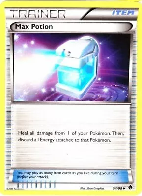 Max Potion - 94/98 - Uncommon X1 - Moderately Played - BW Emerging Powers • $1.66