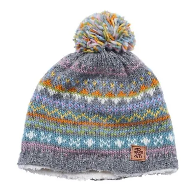 Womens Pachamama Wool Braemar Beanie Bobble Hat • £20.99