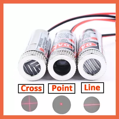 Laser Module Red Cross Hair Line Poin Dot Diode Focusable Lens 650nm 5mW 5V • £2.99