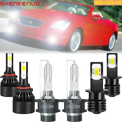 For 2002-2005 Lexus SC430 6000k HID LED Headlight Bulbs Hi/Lo Beam+Fog Light Kit • $44.51