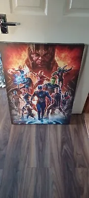 Marvel Avengers Endgame Poster Canvas Film Movie Picture Wall 32 Inch By 24 Inch • £9.50