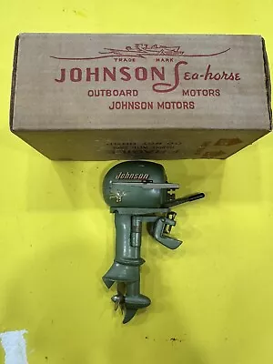 Vintage Johnson Sea Horse 25 Electric Outboard Motor With Box Great Shape Works • $255