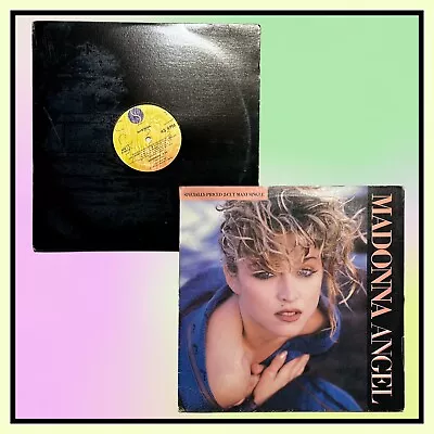 2x Madonna 12” Singles Angel / Into The Groove + Borderline / Lucky Star Vinyl • $11.99