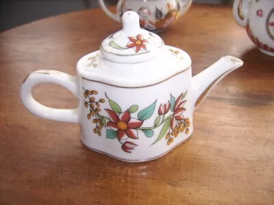 Porcelain Art  Miniature Teapot Collection 7 Cm High X 11 Cm Across. • £4.50