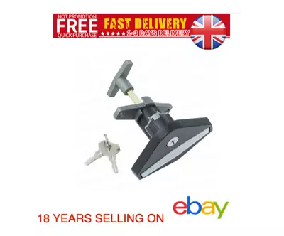 Haskins Starfleet Garage Door Lock Handle Pop Out Black T Bar Locking • £33.95