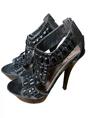 Miss KG Ladies Black Gladiator Style High Heels - Size 5 • £5