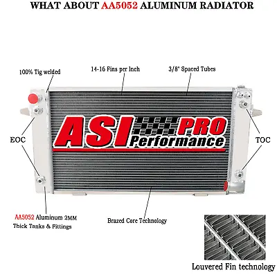 4 ROW Aluminum Radiator For 1987-1998 1997 Land Rover Range Rover 3.9L 4.0L V8 • $209