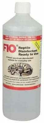 F10 Reptile Disinfectant 1000ml Ready To Use Vivarium Terrarium Cleaner Refill • £17.44