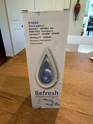 £18.18 • Buy Refresh R-9006 Refrigerator Fast Flow Water Filter Replacement Maytag, Whirlpool