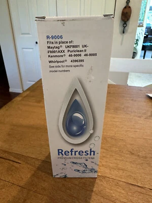 £18.18 • Buy Refresh R-9006 Refrigerator Fast Flow Water Filter Replacement Maytag, Whirlpool