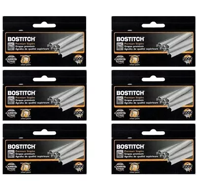 Value Pack Of 6 Boxes Bostitch B8 Powercrown Premium 1/4” Staples (STCRP21151/4) • $19.99