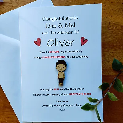 Personalised Adoption Card With Cute Keepsake For Congratulation On Adoptions • £3.99